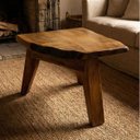 Ver imagem 2 de Mesa de Centro e Apoio Tripé Orgânica Madeira Maciça Sala Quarto Rústica