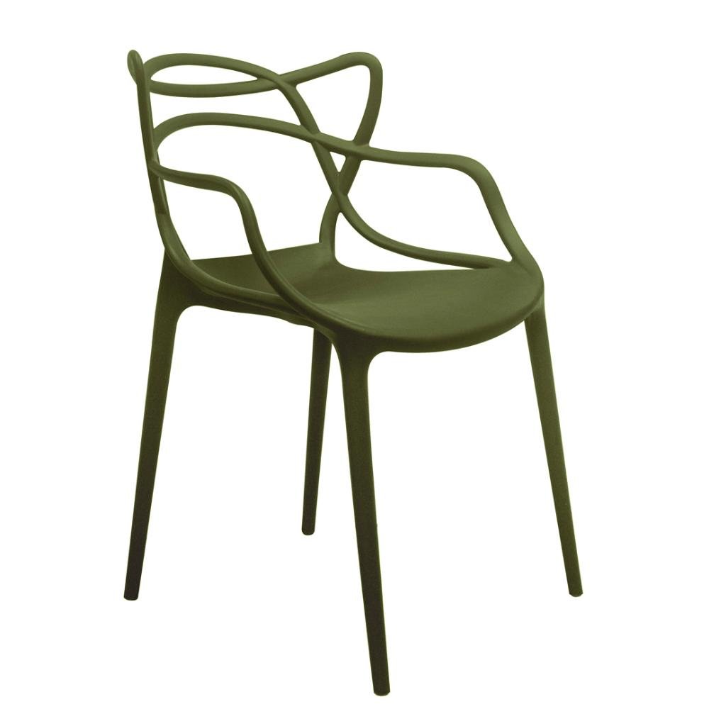 Conjunto 8 Cadeiras Allegra Verde Militar - 5