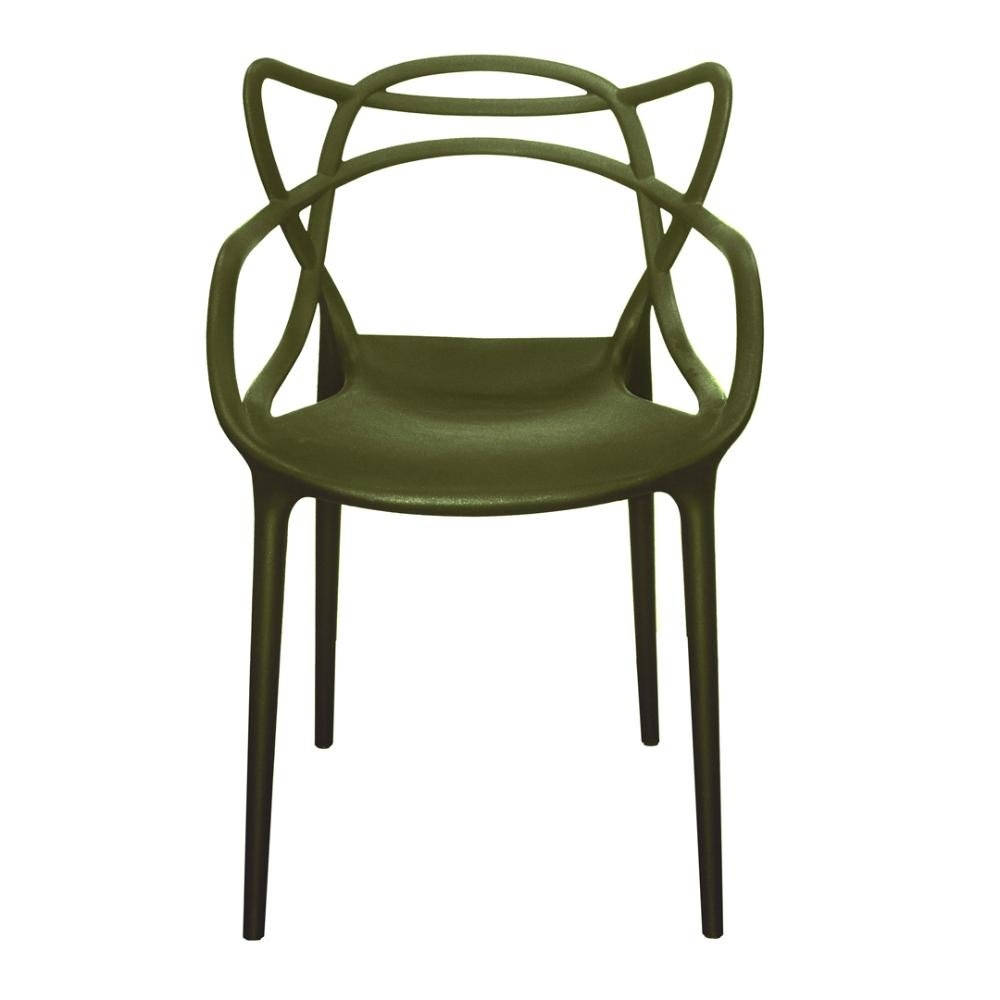 Conjunto 8 Cadeiras Allegra Verde Militar - 3
