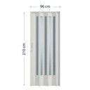 Ver imagem 5 de Porta Sanfonada de PVC Translucido 210cm x 96cm Plastporta Bcf Puntinato com