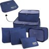 Kit Organizador de Mala para Viagem Jacki Design Poliéster 6 Peças - Azul - 1