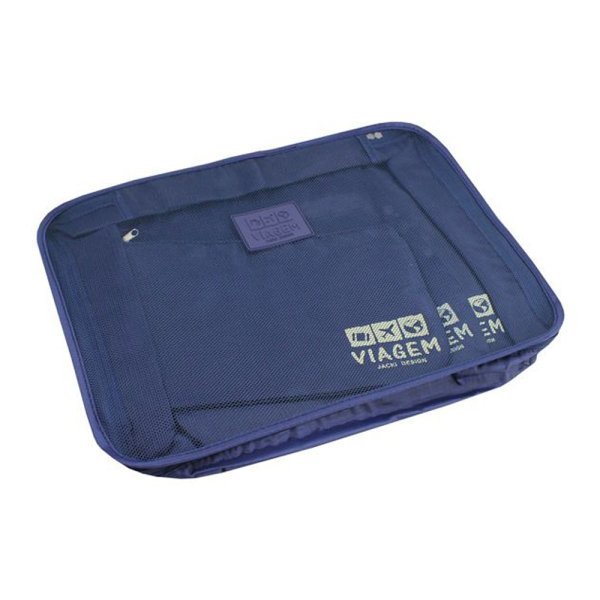 Kit Organizador de Mala para Viagem Jacki Design Poliéster 6 Peças - Azul - 4