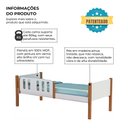 Ver imagem 2 de Kit 2 Camas Infantil Solteiro Ônix - Branco/mel - Divaloto Móveis