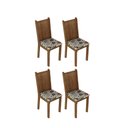 Ver imagem 1 de Kit 4 Cadeiras de Jantar 4290 Madesa Rustic/hibiscos