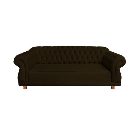 Sofá Elisabeth Luxo Chesterfield 2 Lugares Animale Marrom