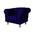 Ver imagem 2 de Poltrona Duque Cheterfield Capitone Azul Marinho
