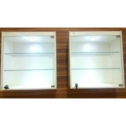 2 Vitrines Suspensas Expositor Led Porta Vidro Temperado - 6