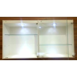 2 Vitrines Suspensas Expositor Led Porta Vidro Temperado - 3