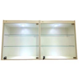 2 Vitrines Suspensas Expositor Led Porta Vidro Temperado - 4