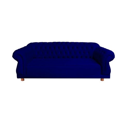 Sofá Elisabeth Luxo Chesterfield 2 Lugares Azul Marinho