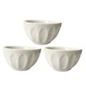 Jogo Tigela Bowl Cerâmica Canelada Off White 500ml 3pç - - 1