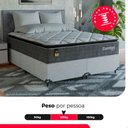 Ver imagem 5 de Cama Box Queen + Colchão Comfort Class Pillow Top 158x198cm Cinza/suede Branco