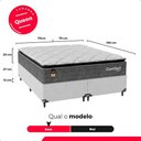 Ver imagem 3 de Cama Box Queen + Colchão Comfort Class Pillow Top 158x198cm Cinza/suede Branco