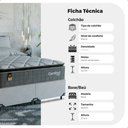 Ver imagem 4 de Cama Box Queen + Colchão Comfort Class Pillow Top 158x198cm Cinza/suede Branco