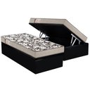 Ver imagem 1 de Cama Box Baú Solteiro: Colchão Espuma Ortobom D26 Physical Ultra Resistente + Base CRC Courano Black