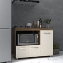 Ver imagem 2 de Balcão Armário Gabinete de Cozinha para Fogão Cooktop 5 Bocas e Forno 3 Portas Alana Mobília Decor S