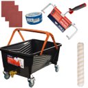 Ver imagem 1 de Suporte 46cm + Rolo Duplo 46cm 19mm + Caçamba Tampa 43l + Fita Crepe 48mm + 3 Lixas Grão 100 + 3 Lix