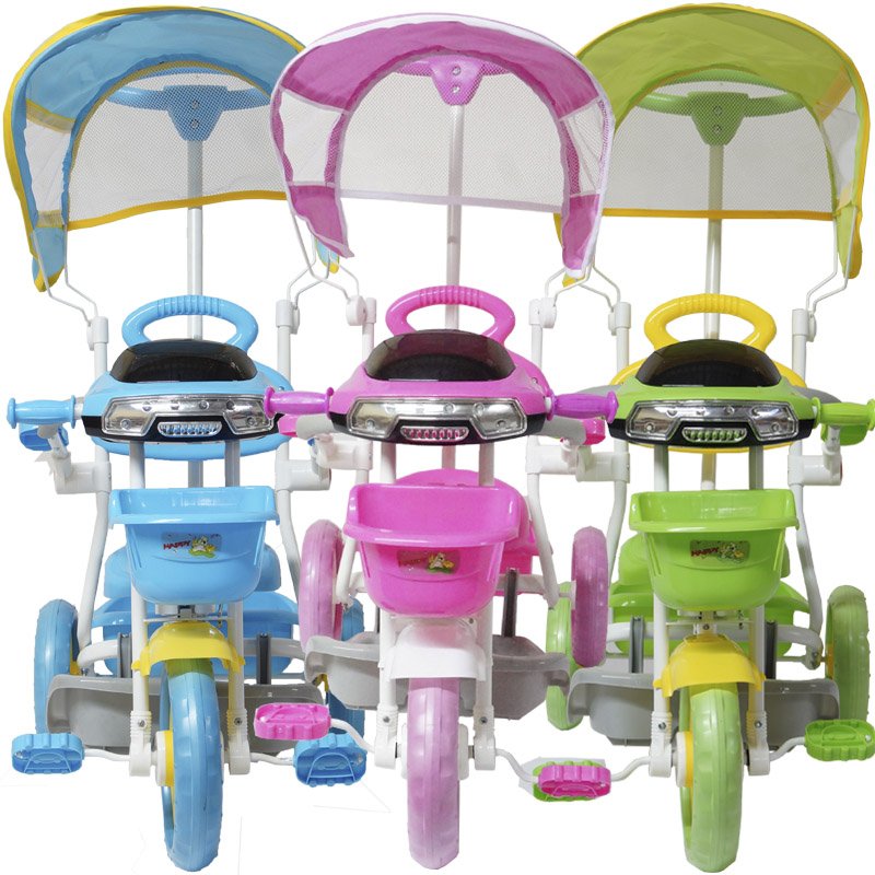 Velotrol triciclo andador com pedal mini moto de brinquedo com tres rodas  motoquinha infantil verde motinha de plastico motoca com empurrador