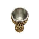 Ver imagem 4 de Taça Calice Caveiras Osso Crânio Medieval Rock Em Aço Inox e Resina Colecionável Decorativo Coquetel