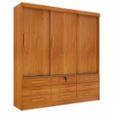 Ver imagem 2 de Guarda-Roupa Chicago 3 Portas 9 Gavetas Cinamomo - Tcil Móveis