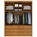 Ver imagem 3 de Guarda-Roupa Chicago 3 Portas 9 Gavetas Cinamomo - Tcil Móveis