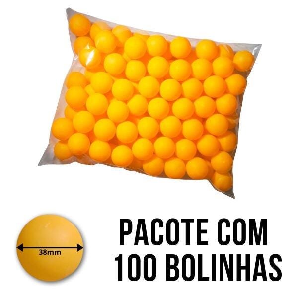 Bolas / Bolinhas De Ping Pong Laranja Pacote 100 Unidades - 5