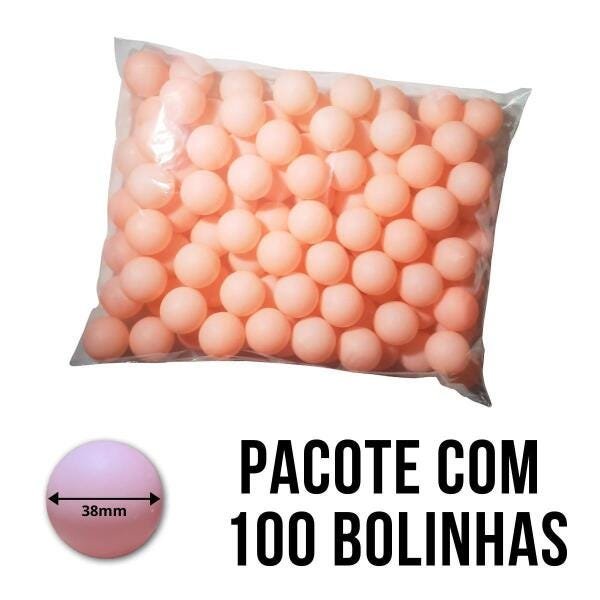 Bolas / Bolinhas De Ping Pong Rosa Pacote 100 Unidades - 4