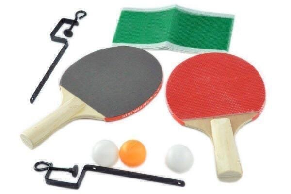 Kit Ping Pong Completo com Raquete, Bolinhas, Suporte e Rede