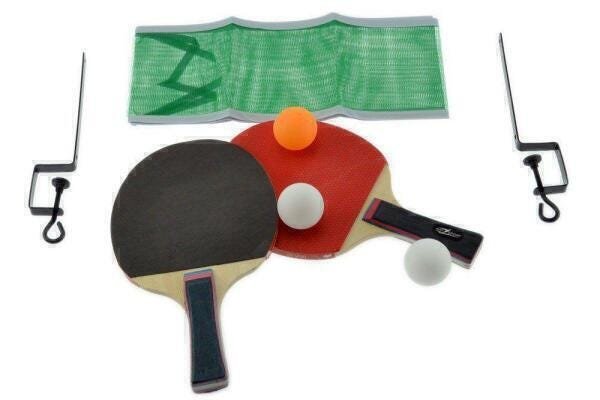 Kit Ping Pong Completo com Raquete, Bolinhas, Suporte e Rede - 2