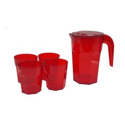 Kit Suco Jarra E Copos Oitavados Kit com 5 Peças Dehaus - 7