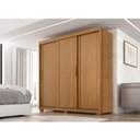 Ver imagem 3 de Guarda Roupa Casal Confort 3 Portas 4 Gavetas Cinamomo Fosco - Zanzini