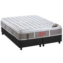 Ver imagem 1 de Cama Box Queen: Colchão Molas Castor Pocket Light Stress Oxygen New One Face + Base CRC Suede Cinza