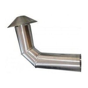 KIT Terminal Joelho Chines 150mm Natural + Duto Semi-Flex 3m