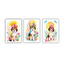 Ver imagem 2 de Kit Quadros Decorativos Infantil Animais Abstrato Kit132
