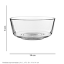 Ver imagem 2 de Bowl Saladeira de Vidro 380ml Transparente 6x14x14cm Servir Cozinha Mesa Salada