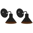 Ver imagem 1 de Kit 2 Arandela Interna Retro Tenesse Aluminio Preto / Cobre