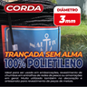 Corda Trançada Pe Virgem S/alma C/aprox. 520 Metros - Preto 3mm - 2