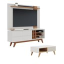 Ver imagem 1 de Rack Teba com Painel Tv 70 Polegadas com Adega+ Mesa de Centro Boston Nichos Off Freijó