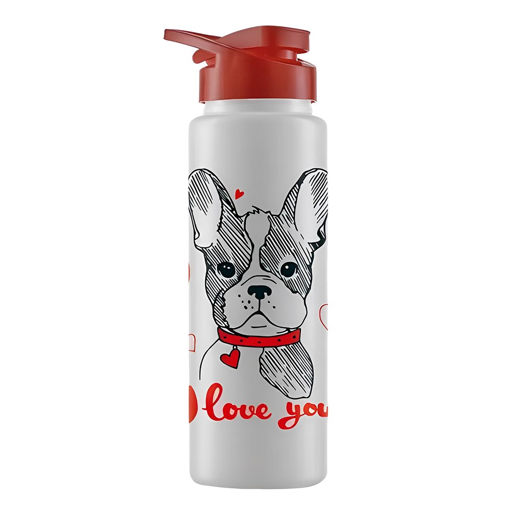 Garrafa Squeeze Sport Plástica Dog Love You 750ml