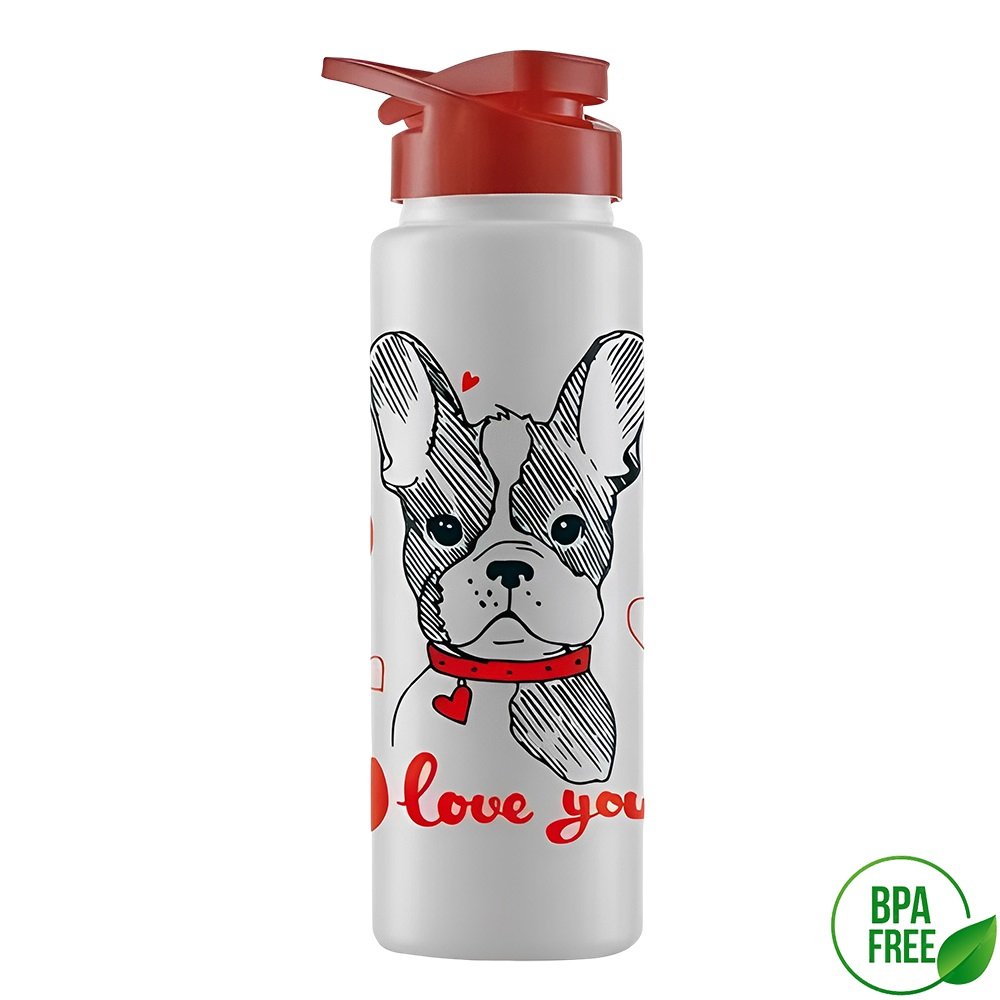 Garrafa Squeeze Sport Plástica Dog Love You 750ml - 6