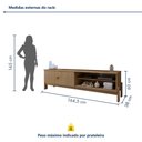 Ver mais imagens de Rack para Sala de Estar 2 Portas Ouro Preto - Cinamomo