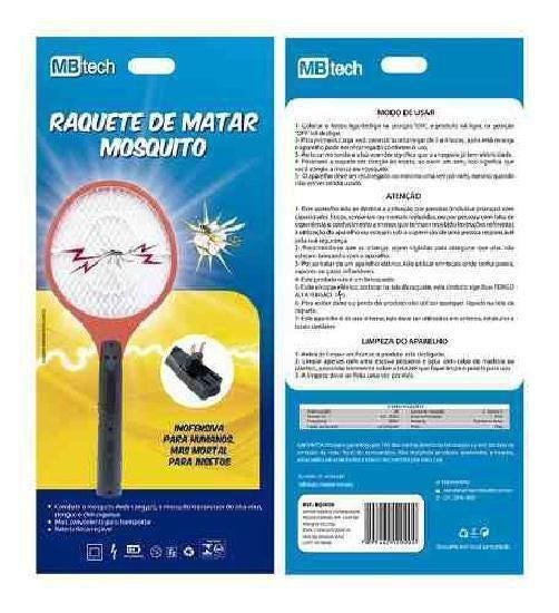 Raquete Mata Mosquito Pernilongo Elétrica Recarregável - 2
