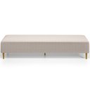 Ver imagem 3 de Kit 02 Puffs Decorativo Sala de Estar Bali W01 Pés Palito 170x60cm Bouclê Creme - Lyam Decor