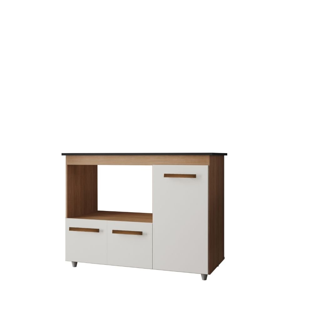 Armário Balcão Multiuso para Cozinha Micro-ondas e Forno Liza 03