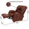 Poltrona do papai retrátil reclinável eletrica com controle corino imperatriz império marrom - 4