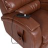 Poltrona do papai retrátil reclinável eletrica com controle corino imperatriz império marrom - 3