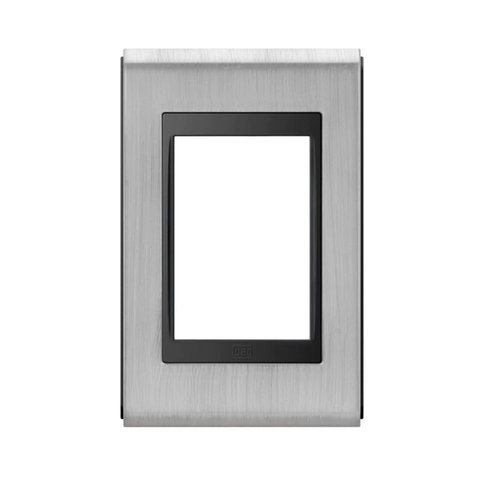 Placa Refinatto Concept 4x2 3módulos Aço Esc/preto-weg