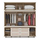 Ver imagem 3 de Guarda-Roupa Casal Grande Triplex Channel Fabri Móveis Freijó Off-White