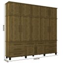 Ver imagem 2 de Guarda-Roupa Casal Grande Triplex Diamante Fabri Móveis Imbuia