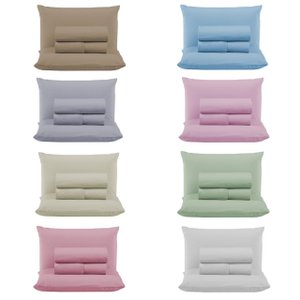 Kit Jogo de Lençol Casal 4 Peças 300 Fios Algodão Padrão com Elástico e Virol:cinza